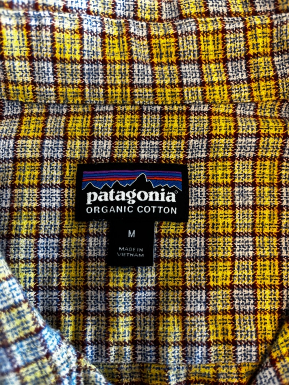 Patagonia Organic Cotton Plaid Button Front Shirt Men’s Medium M Long Sleeve - Picture 7 of 9